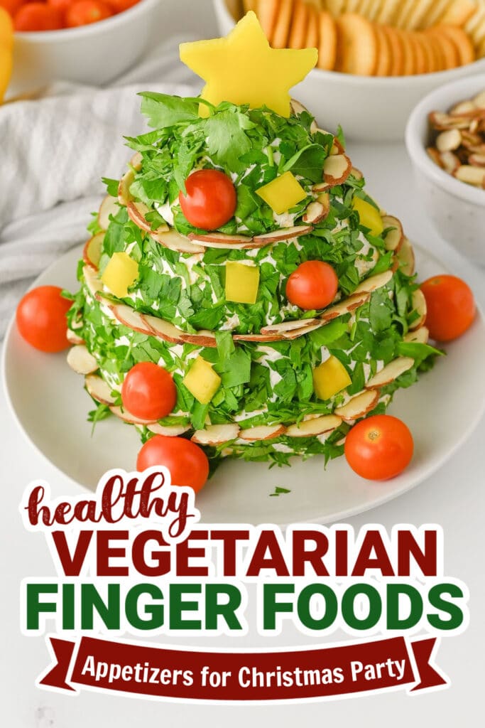 vegetarian appetizers for christmas party -Christmas Tree Cheeseball