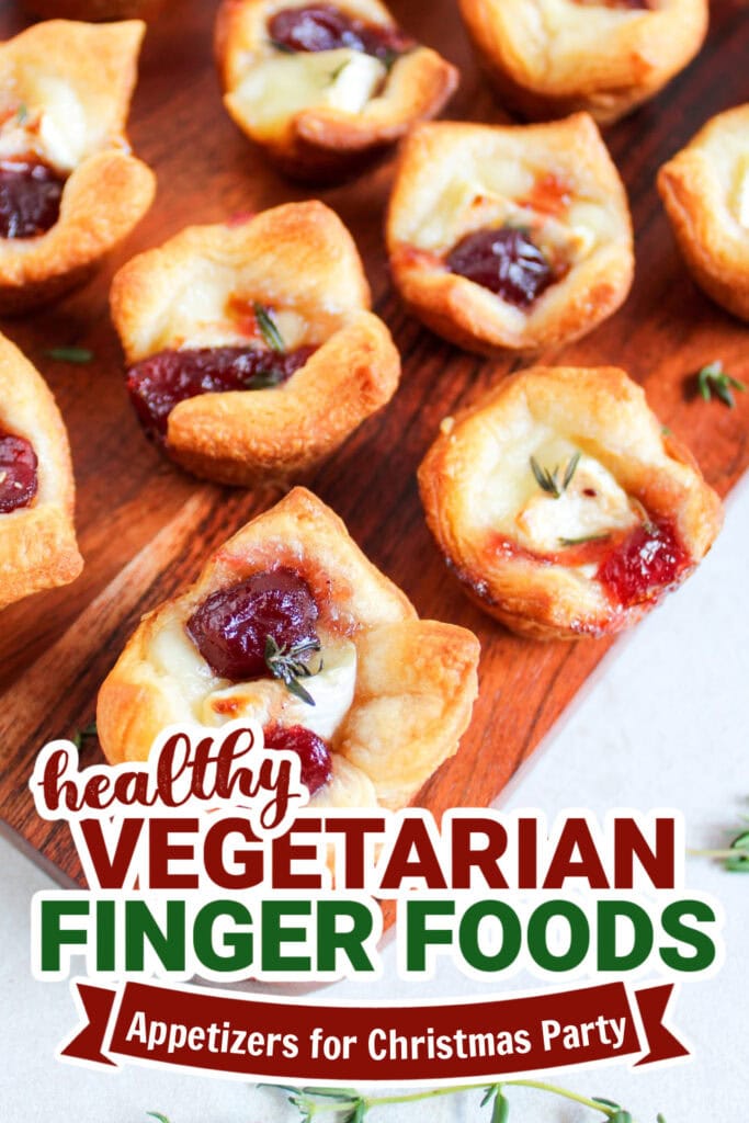 vegetarian appetizers for christmas party - Cranberry Brie Bites