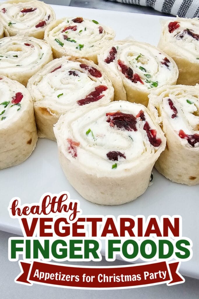 vegetarian appetizers for christmas party - Cranberry Feta Pinwheels
