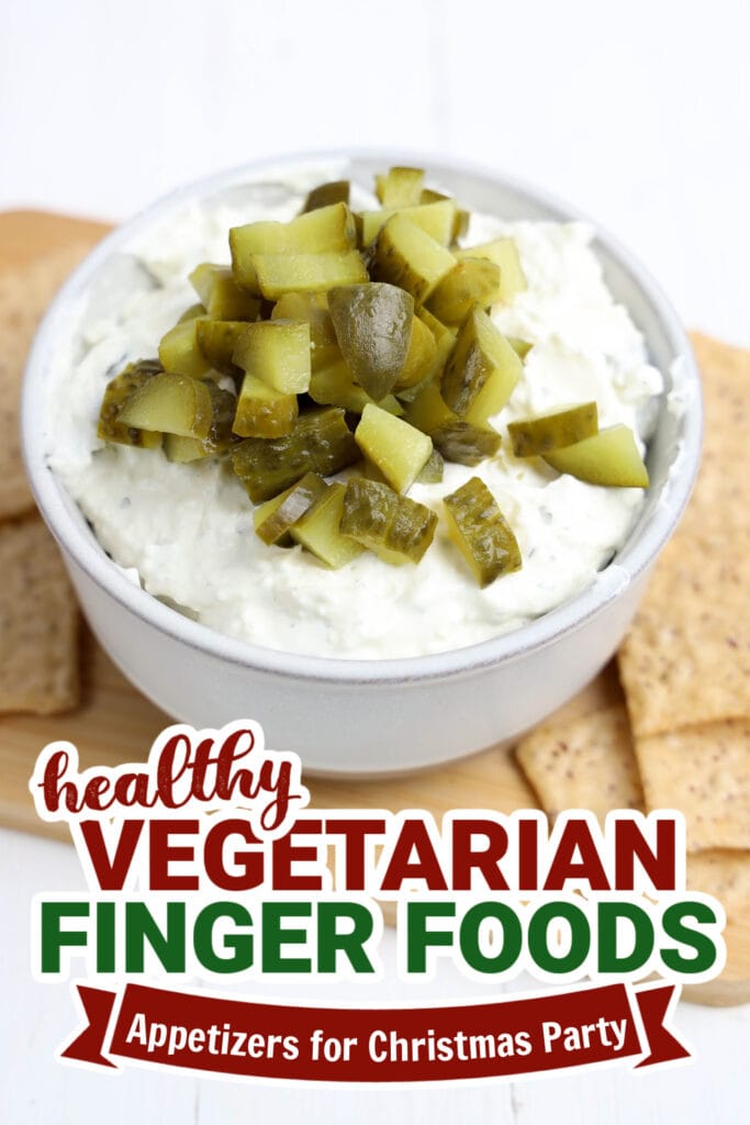 vegetarian appetizers for christmas party - Creamy Tangy Dill Pickle Dip