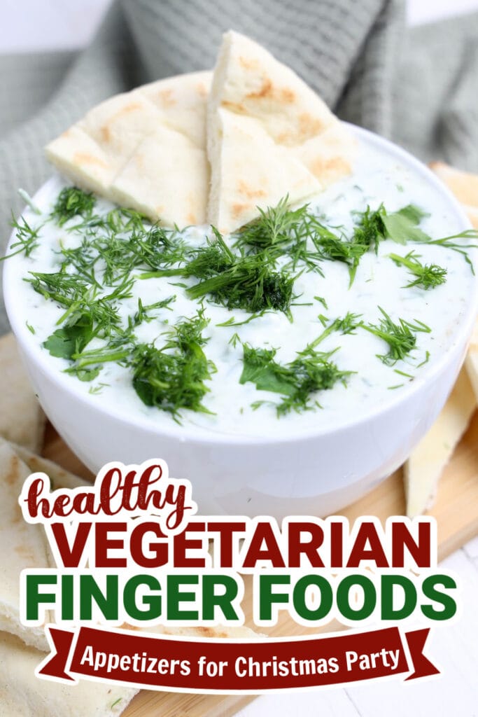 vegetarian appetizers for christmas party -Creamy Tzatziki Dip
