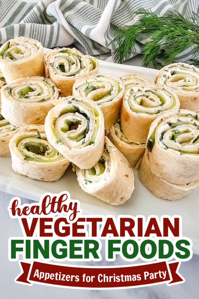vegetarian appetizers for christmas party - Cucumber Dill Pinwheels