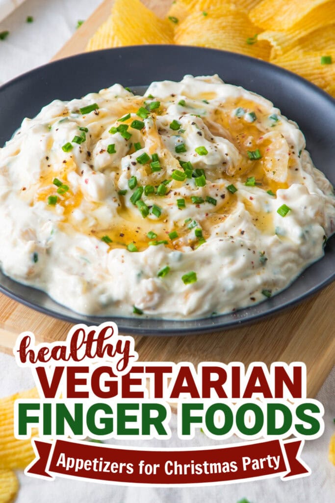 vegetarian appetizers for christmas party - French Onion Dip with Honey