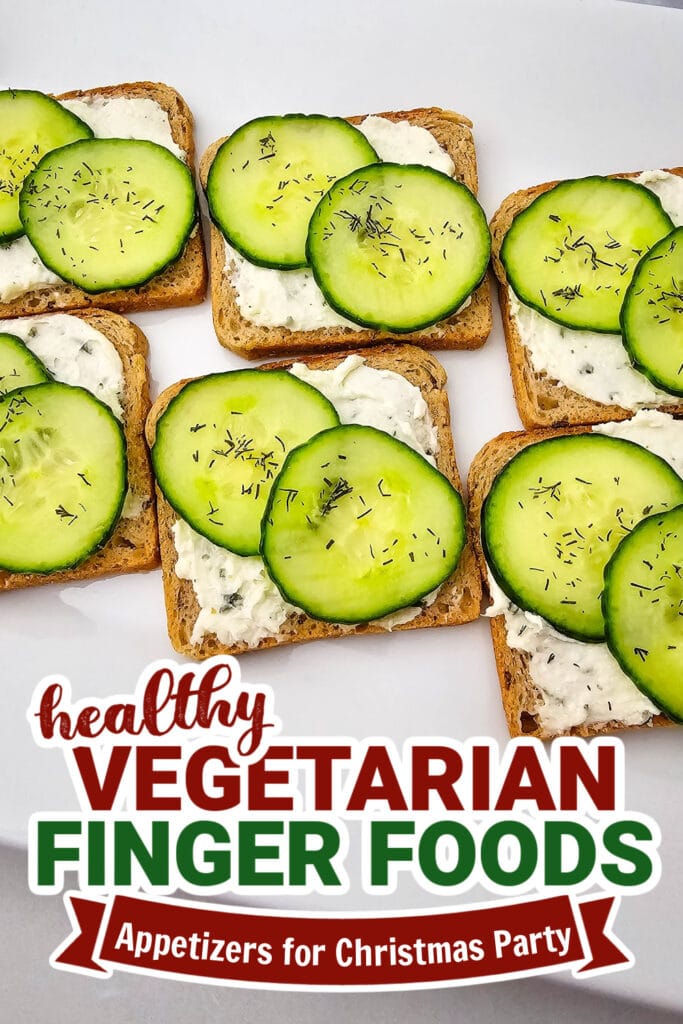 vegetarian appetizers for christmas party -Fresh Cucumber Sandwiches