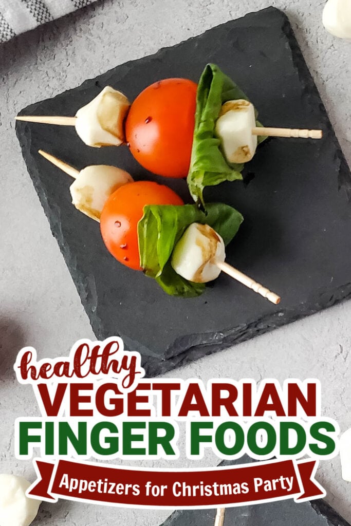 vegetarian appetizers for christmas party - Luxurious Caprese Skewers