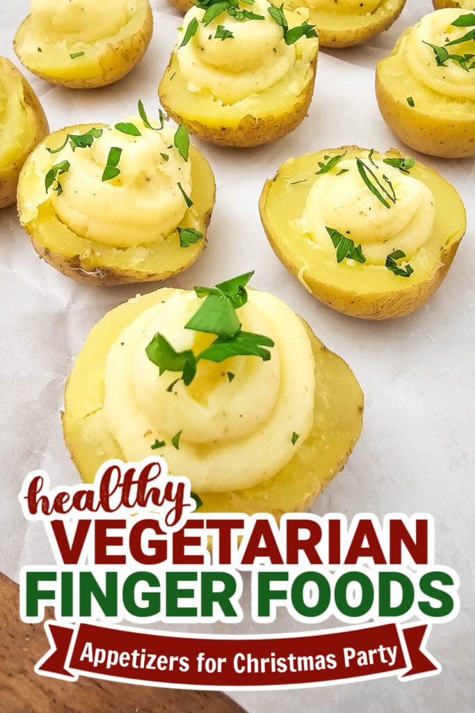 vegetarian appetizers for christmas party - Mini Deviled Potatoes