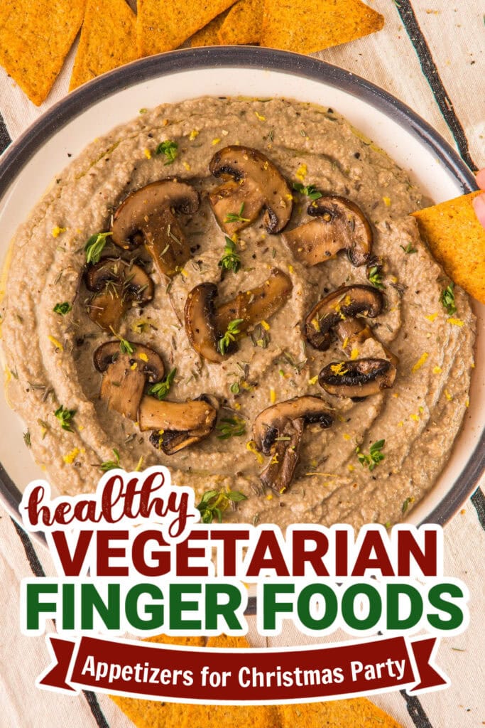 vegetarian appetizers for christmas party - Mushroom Hummus