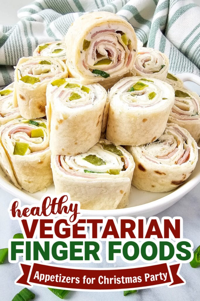 vegetarian appetizers for christmas party -Tangy & Creamy Pickle Dip Pinwheels