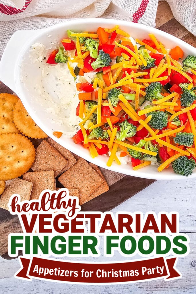 vegetarian appetizers for christmas party -Veggie Pizza Dip
