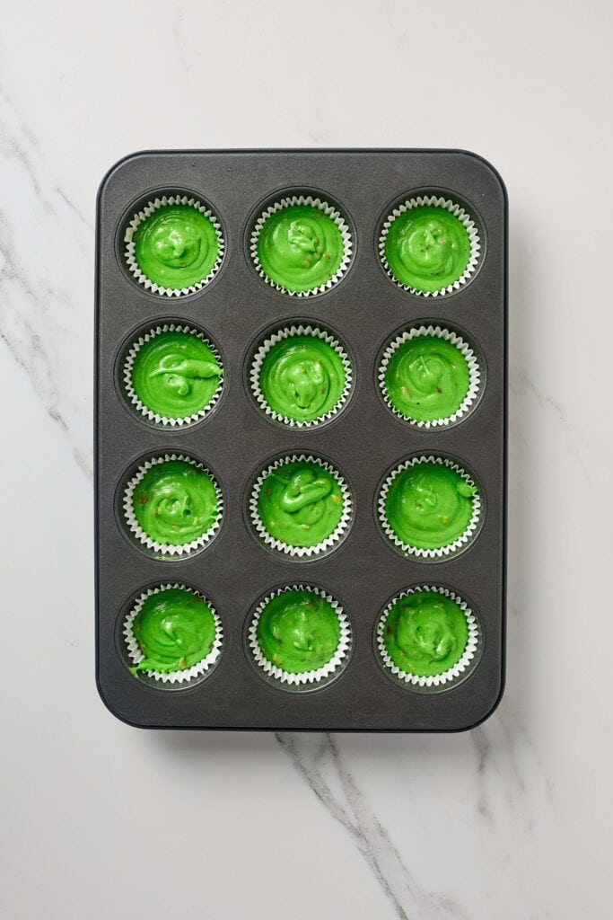 Rose & Pistachio Cupcakes Process Photo