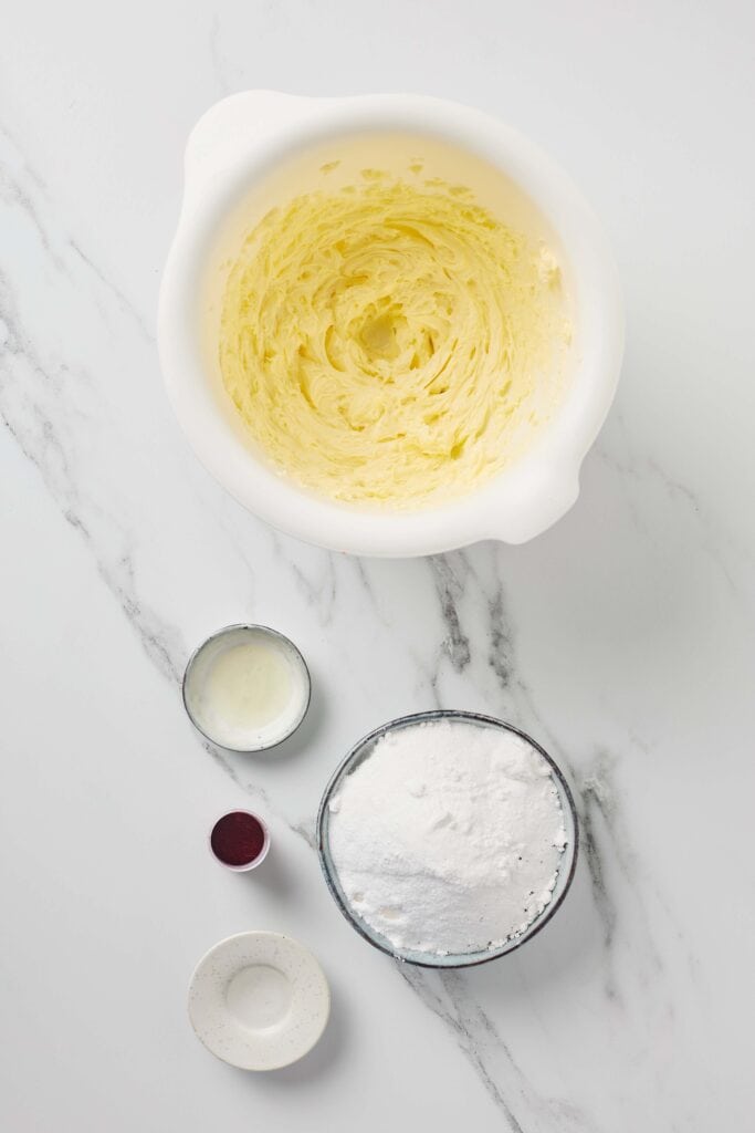 Rose & Pistachio Cupcakes Process Photo