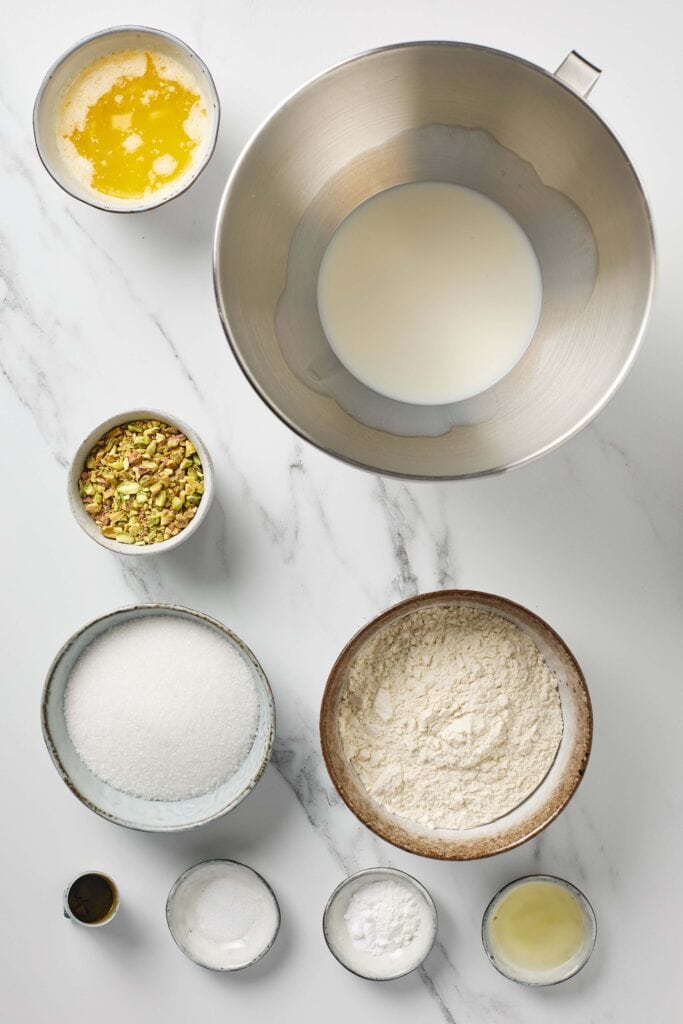 Rose & Pistachio Cupcakes Process Photo