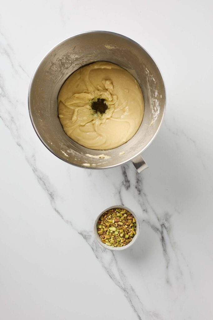 Rose & Pistachio Cupcakes Process Photo