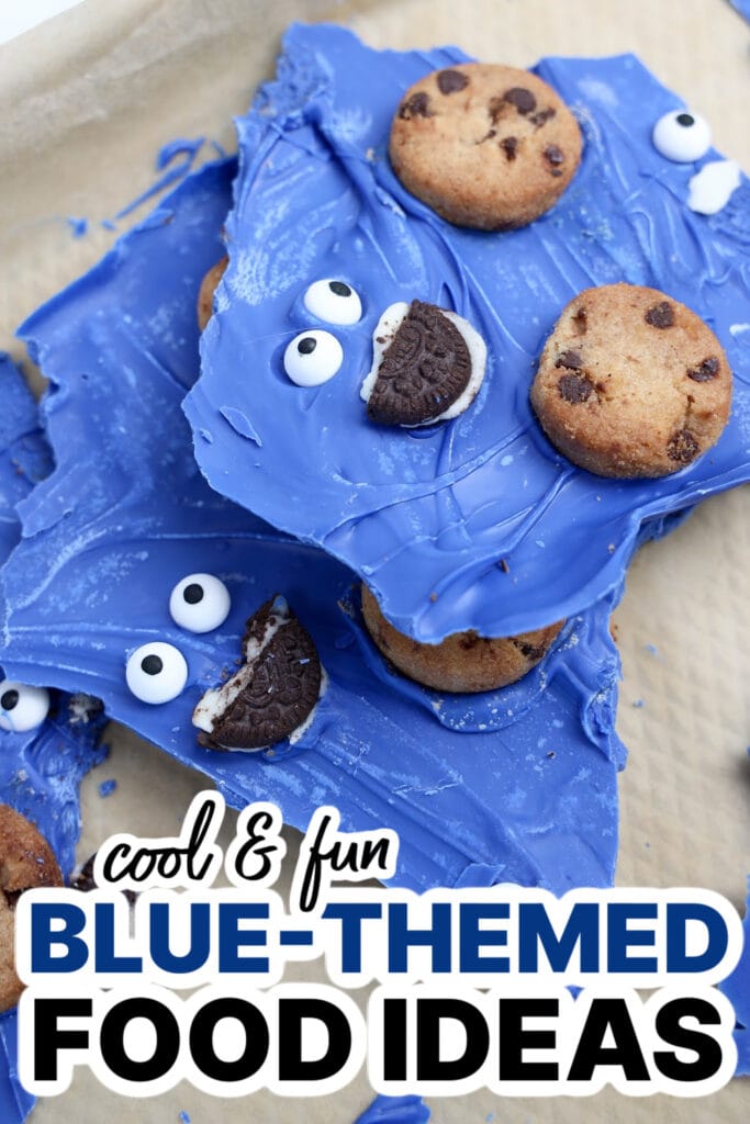 Blue Food Ideas-Cookie Monster Bark