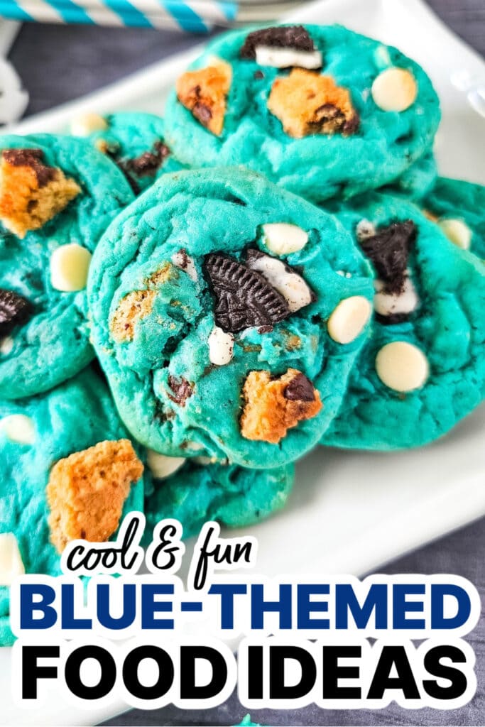 Blue Food Ideas-Cookie Monster Cake Mix