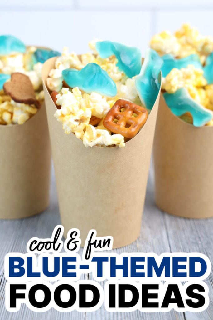 Blue Food Ideas-Fin-tastic Shark Snack Cups