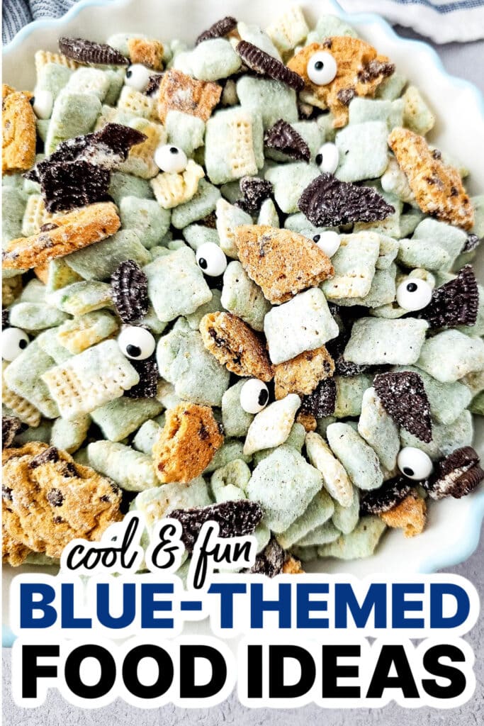 Blue Food Ideas-Kid-Favorite Cookie Monster Snack Mix