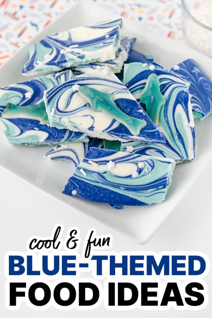 Blue Food Ideas-Shark Bark Candy