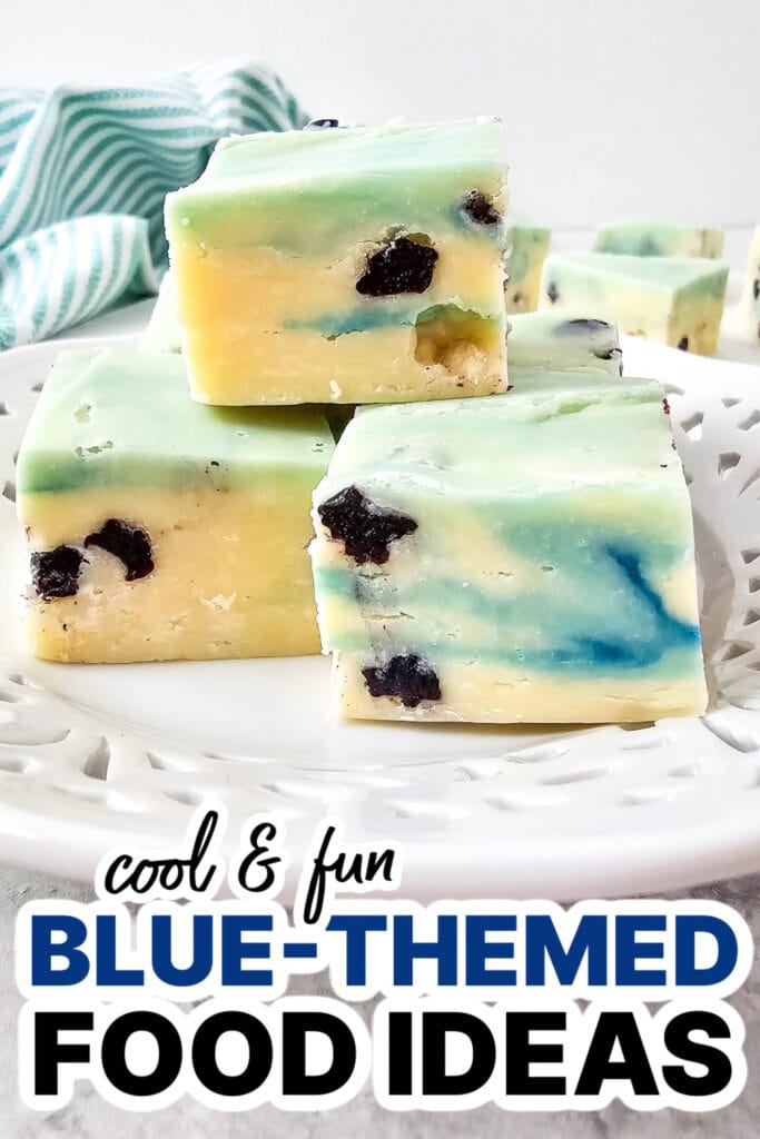 Blue Food Ideas-Sweet and Creamy Blueberry Fudge