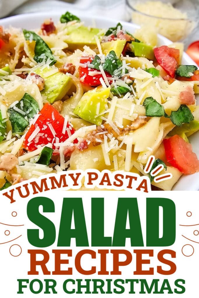 Christmas Pasta Salad - Avocado Pasta Salad