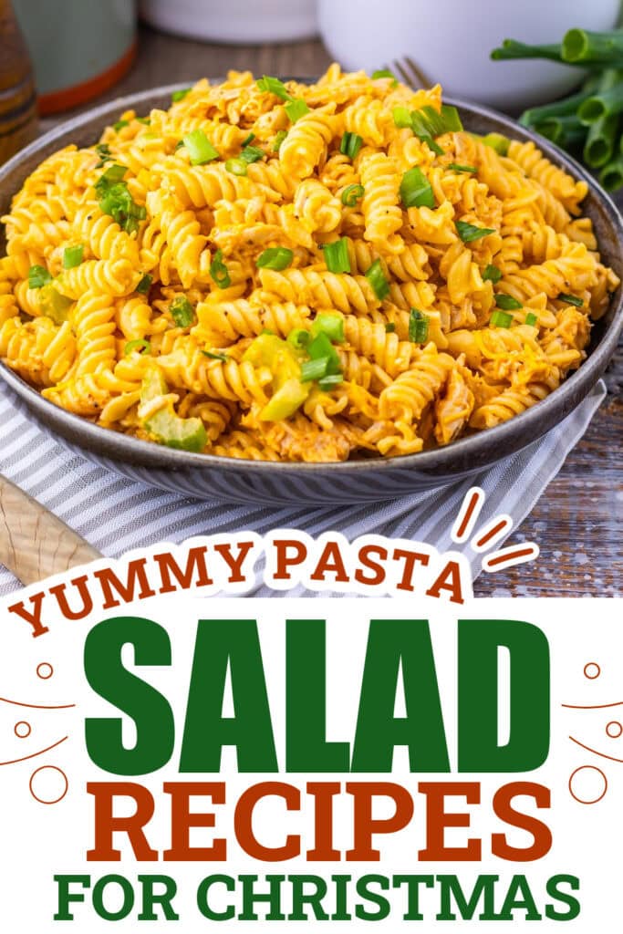 Christmas Pasta Salad - Buffalo Chicken Pasta Salad