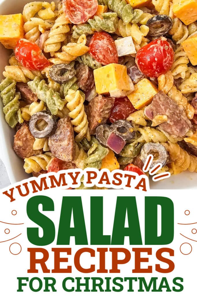 Christmas Pasta Salad - Smoked Sausage Pasta Salad