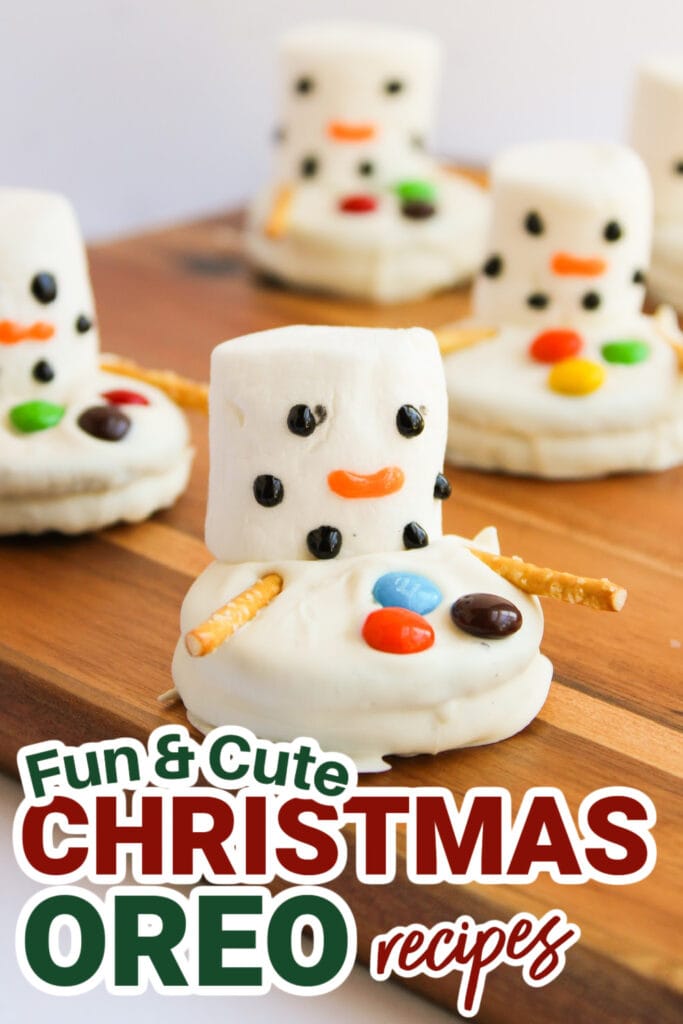 Christmas Pretzels-Melted Snowman Oreos