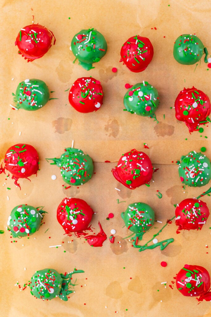 Festive Butterfinger Balls Process Photo