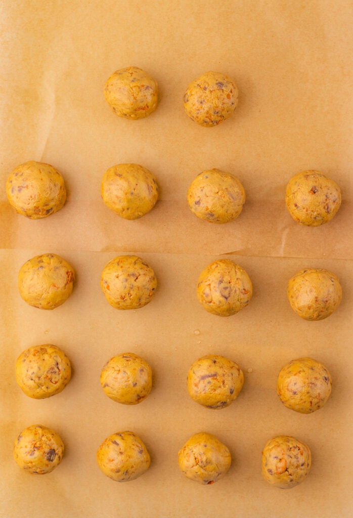 Festive Butterfinger Balls Process Photo
