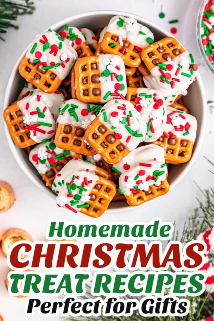 Gifting Christmas Treats-Christmas Rolo Pretzel Sandwiches