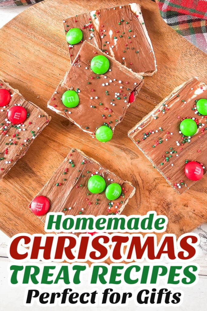 Gifting Christmas Treats- Christmas S’mores Graham Cracker Bark