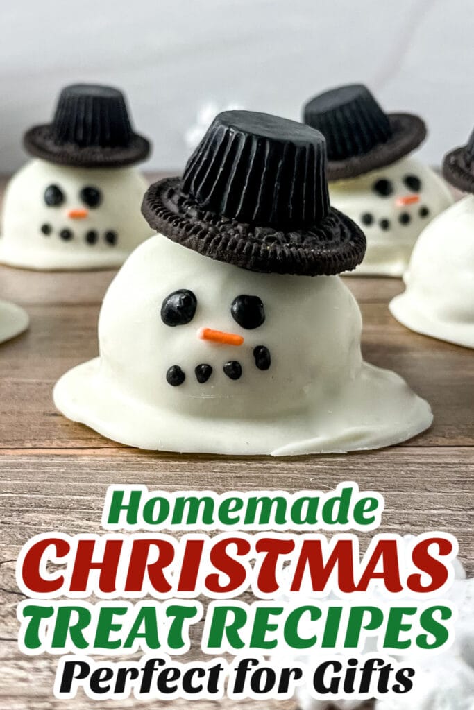 Gifting Christmas Treats- Cookie Dough Snowman Truffles