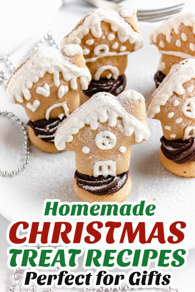 Gifting Christmas Treats-Gingerbread House Macarons