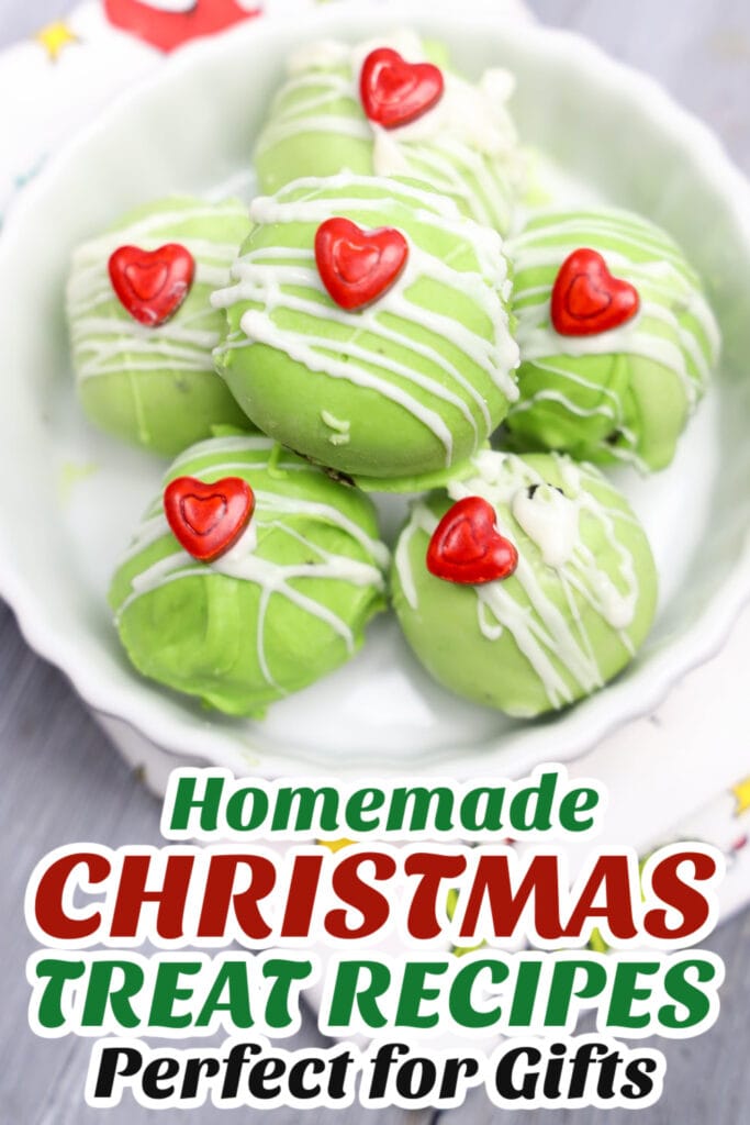 Gifting Christmas Treats-Grinch Oreo Balls