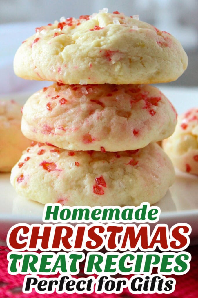 Gifting Christmas Treats-Peppermint Cheesecake Cookies