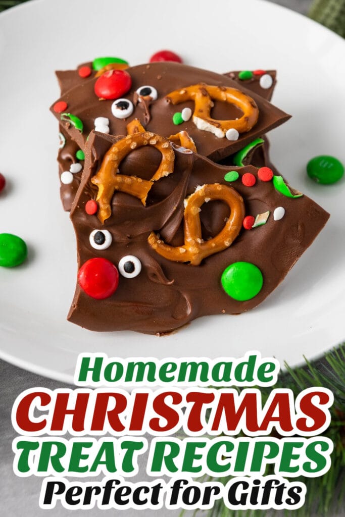 Gifting Christmas Treats-Reindeer Chocolate Bark