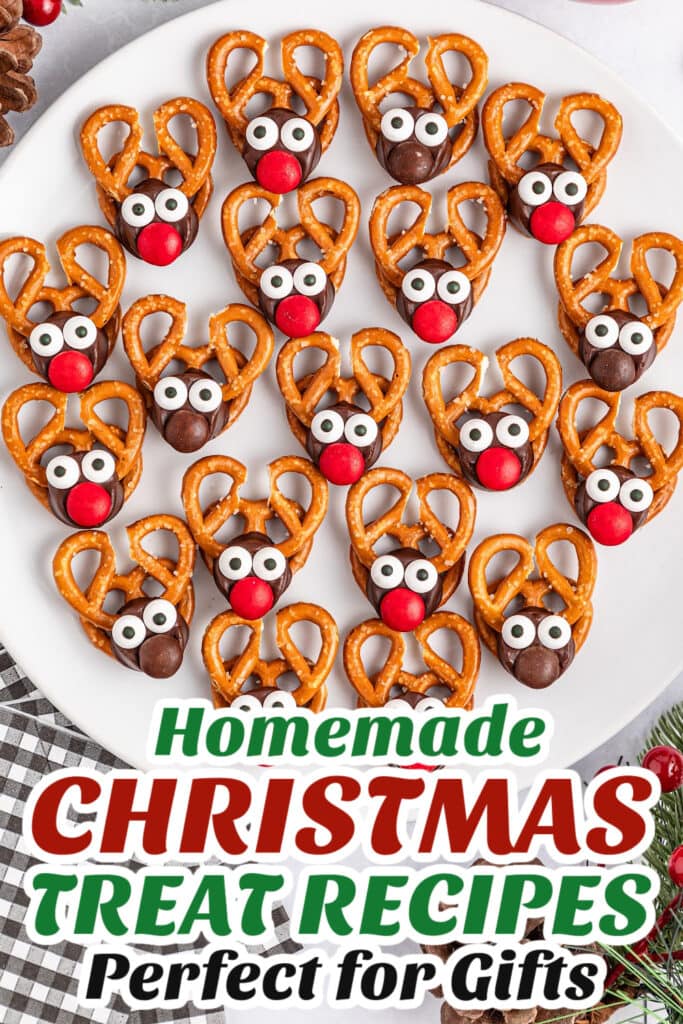 Gifting Christmas Treats- Reindeer Rolo Pretzels