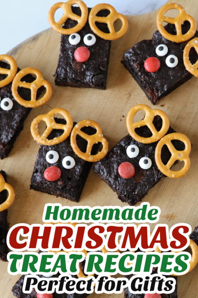 Gifting Christmas Treats-Rudolph Brownies