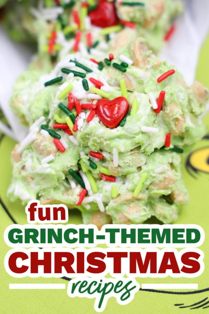 Grinch-Themed Christmas Recipe-Grinch-Themed Poop Peanut Clusters