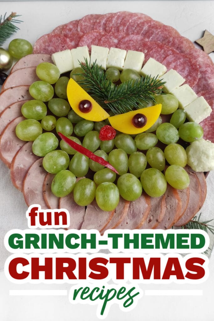 Grinch-Themed Christmas Recipe-Mr.Grinch Charcuterie Board