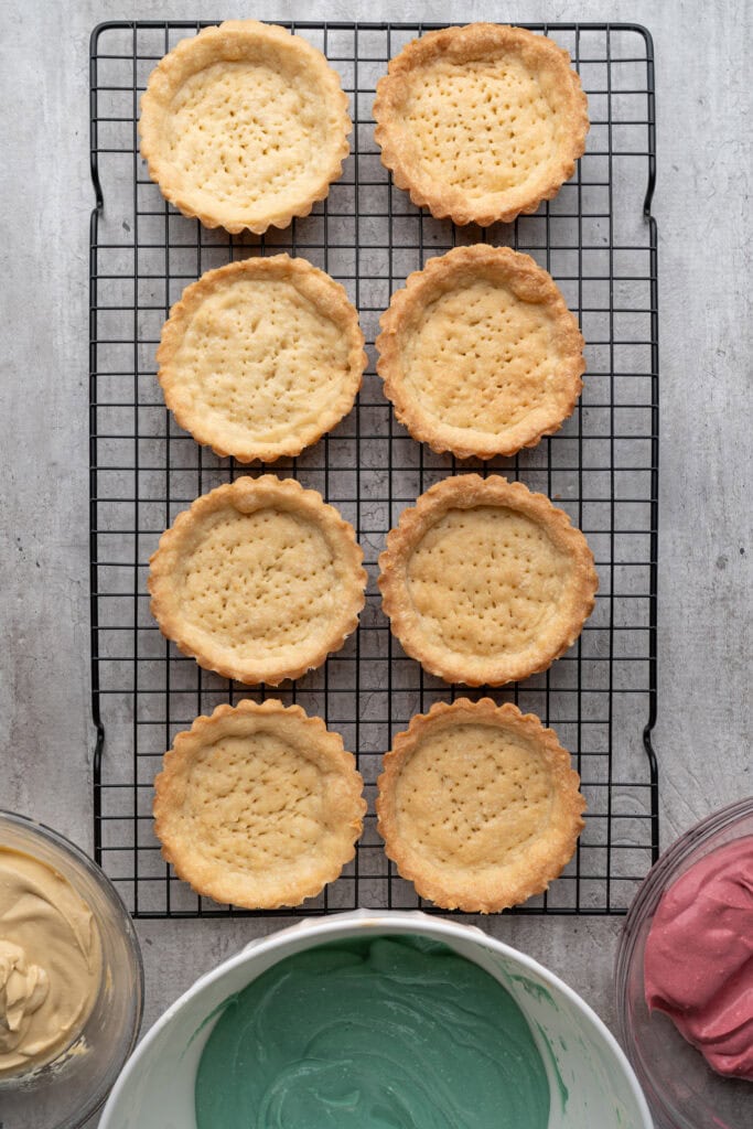 Mini Springtime Cheesecake Tarts Process Photo
