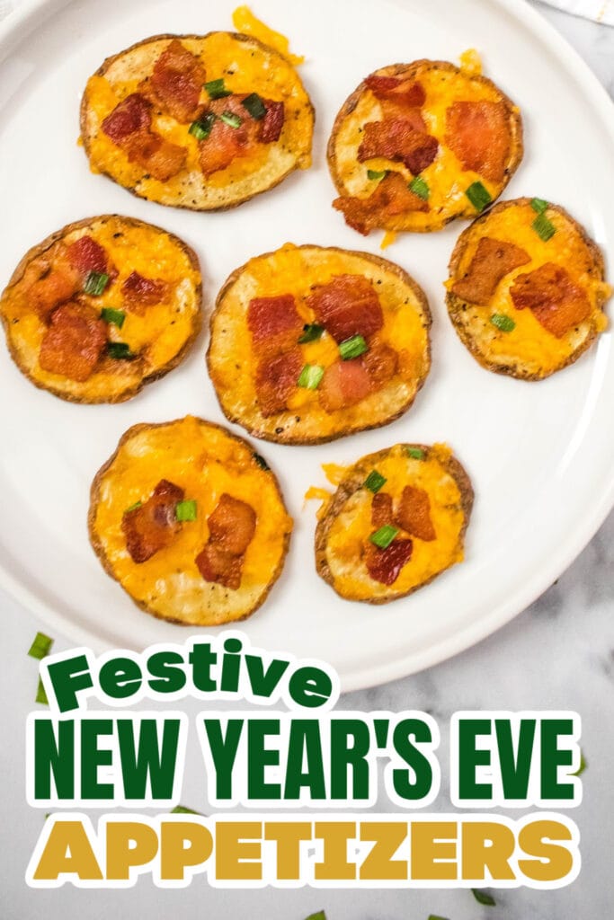 New Years Appetizers- Air Fryer Bacon and Cheese Potato Slices
