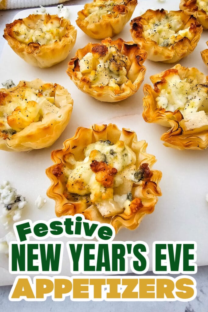 New Years Appetizers-Blue Cheese and Pear Phyllo Bites