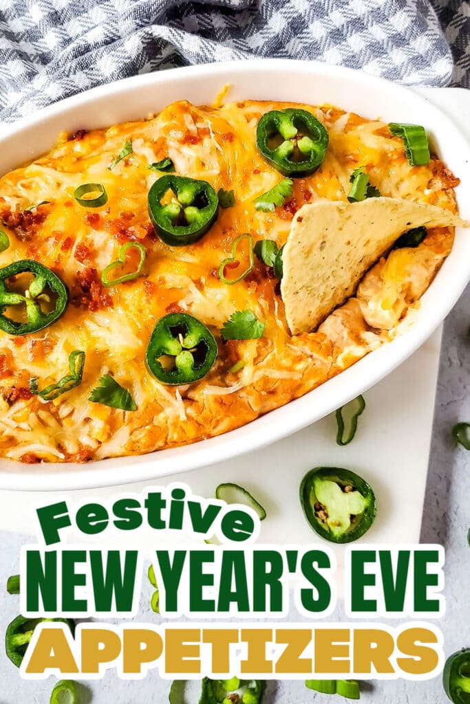 New Years Appetizers-Cheesy Bacon Bean Dip