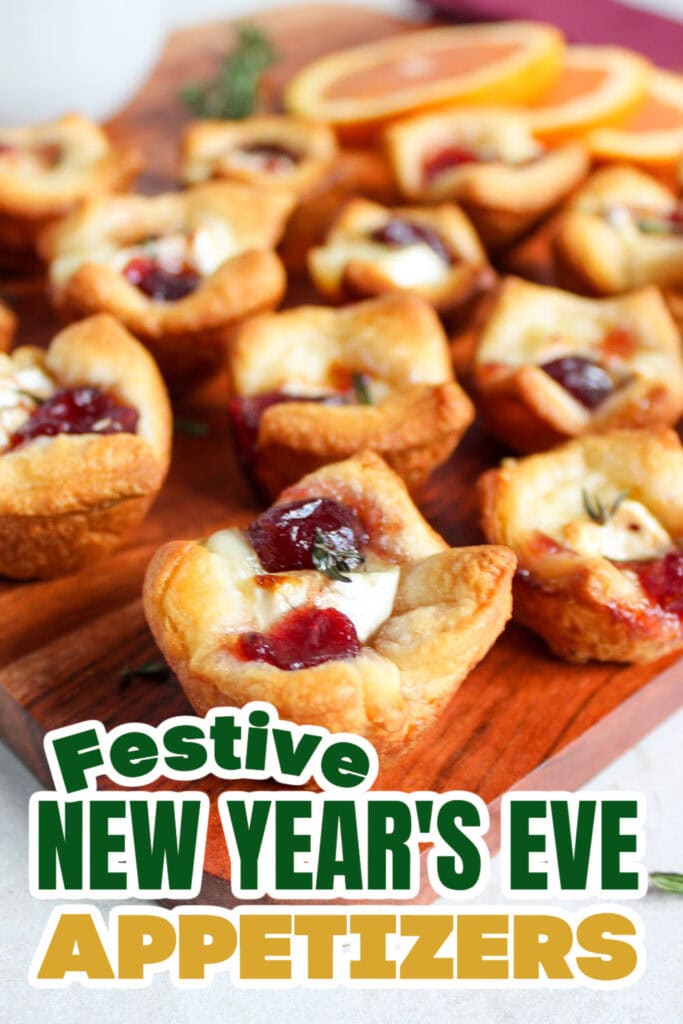 New Years Appetizers-Cranberry Brie Bites