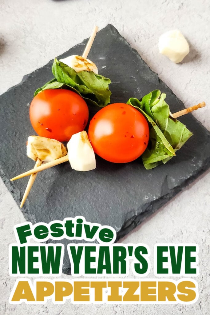 New Years Appetizers-Luxurious Caprese Skewers