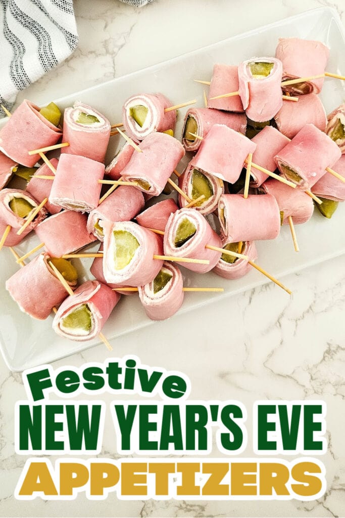 New Years Appetizers-Pickle Ham Rolls