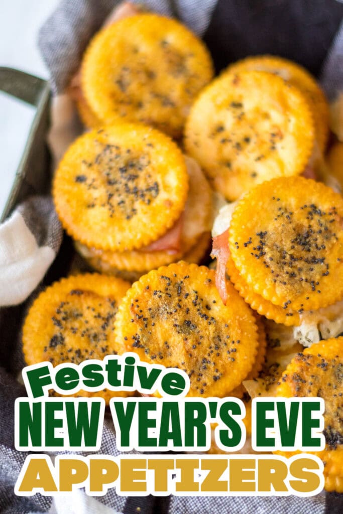New Years Appetizers-Ritz Ham Sandwiches