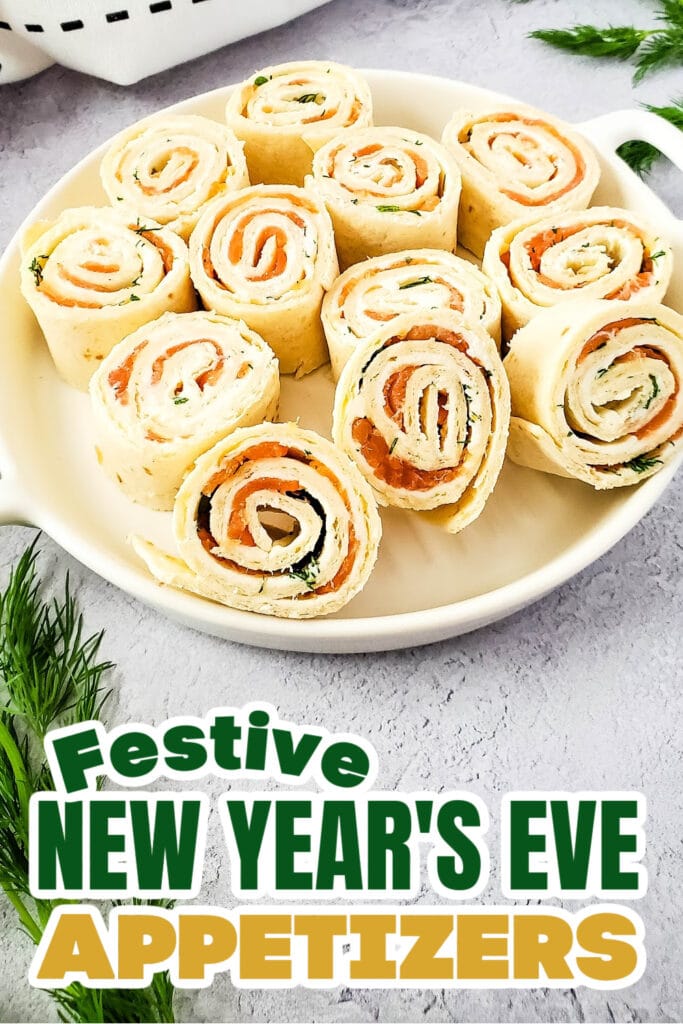 New Years Appetizers-Smoked Salmon Pinwheels