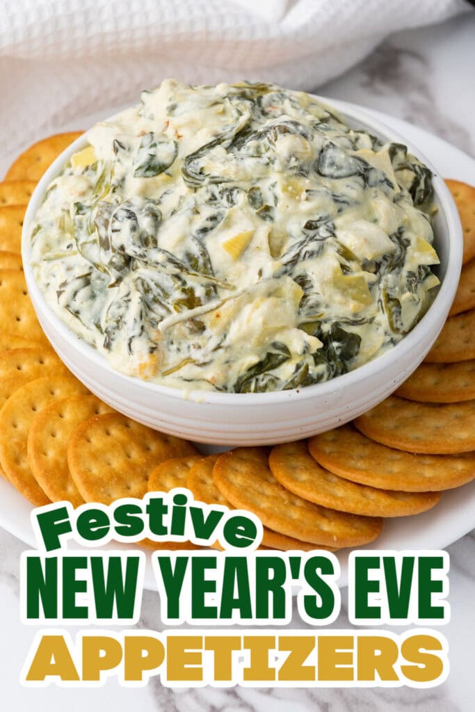 New Years Appetizers-Spinach Artichoke Dip